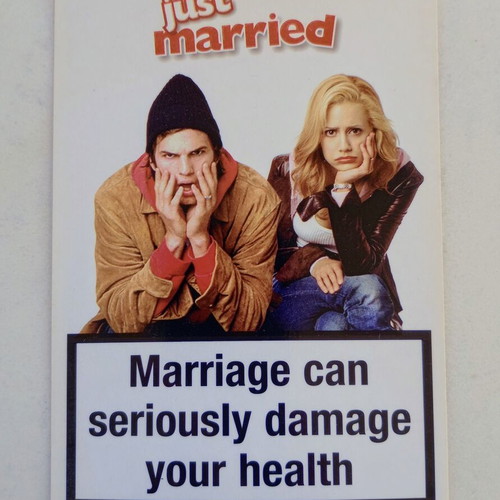 English Just Married postcard like new