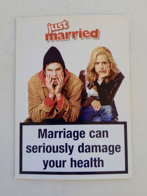English Just Married postcard like new
