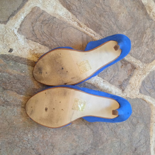 Bozikis blue suede pumps size 37 used