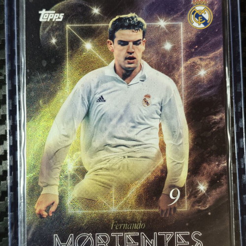 2024-25 Topps Fanatics Fest Real Madrid Fernando Morientes Intergalactic Gold Star Foil card
