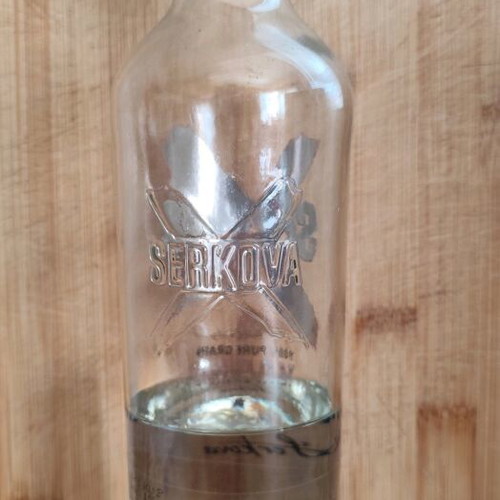 Serkova Vodka bottle used, 700ml premium grain vodka