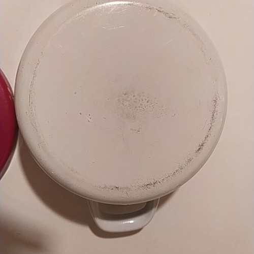 Enamel saucepan 17 cm used, 60s-70s vintage