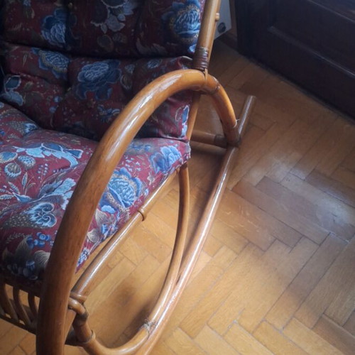 Vintage bamboo rattan rocking chair Boxo luxury like new