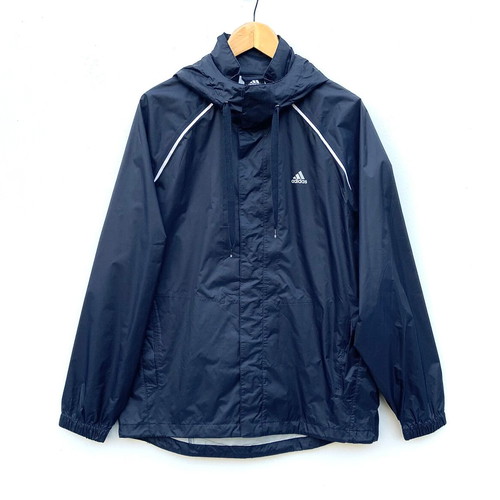 Adidas windbreaker rain jacket blue used size M/L