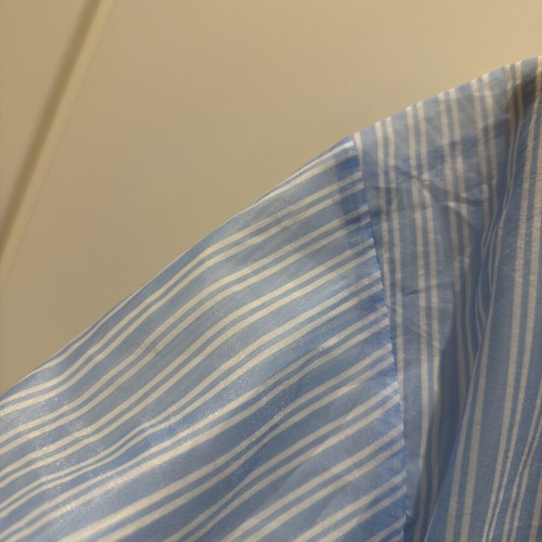 Zara baby blue striped shirt like new, size S fits M loose style