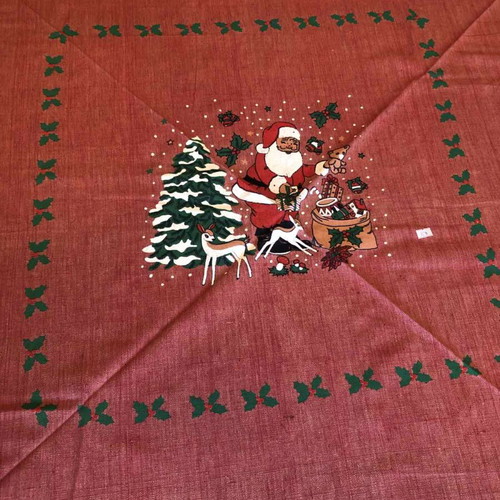 Round Christmas tablecloth 1.80m new
