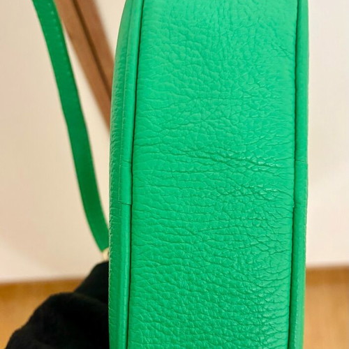 Italian leather crossbody bag green new