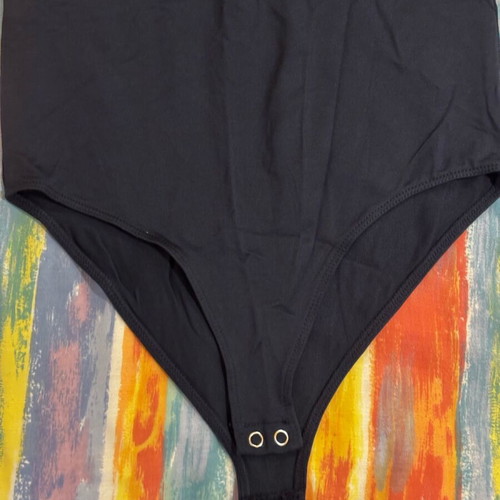 Stradivarius blue bodysuit with heart neckline, like new, size S