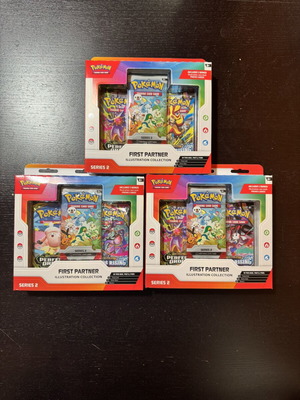 Pokemon First Partner Illustration Series 2 pack of 3 new