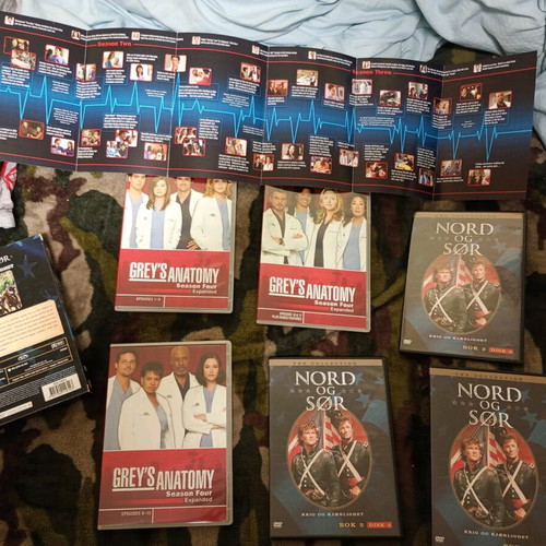 Grey's Anatomy Season 4 and North and South DVD like new with subtitles