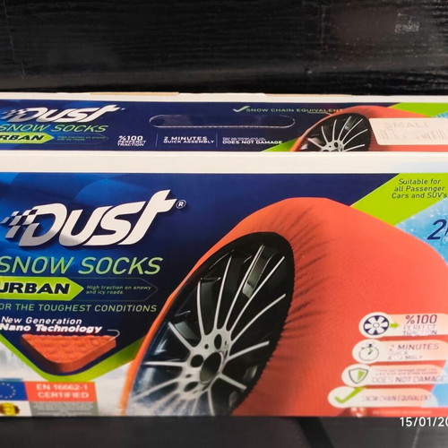 Dust Small Anti-Slip Snow Socks for Tires 2 Pieces New