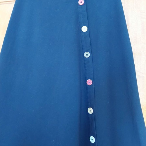 Heel Athens Lab asymmetrical black skirt like new with colorful buttons