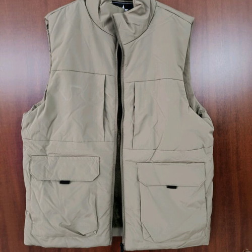 Men's vest new autumn and winter khaki size Large