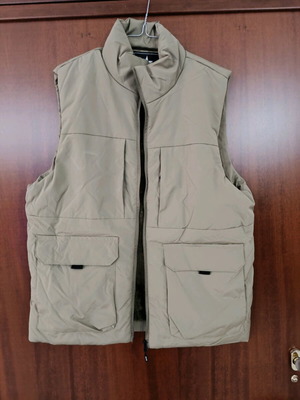 Men's vest new autumn and winter khaki size Large