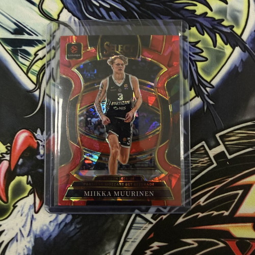 Mikka Muurinen Red Cracked Ice Panini Select Euroleague Basketball Card
