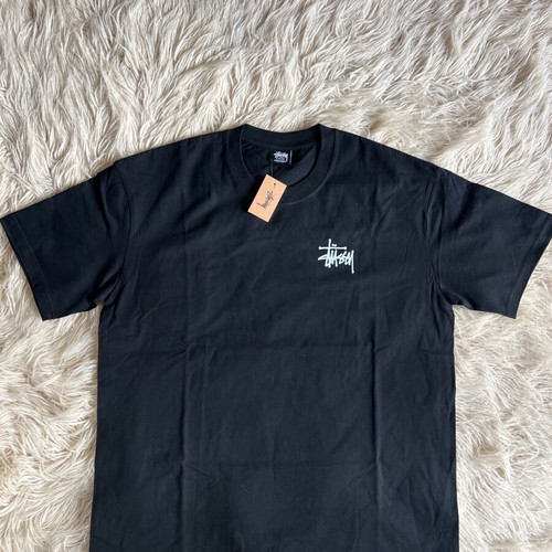 Stussy Basic Logo Tee new, sizes M, L, XL, black and white