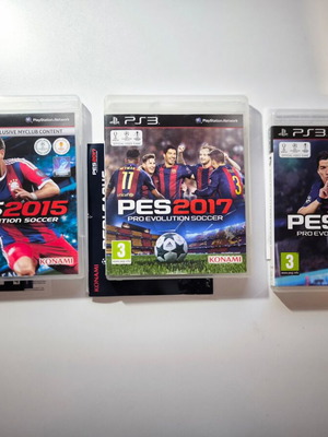 PES Collection: PES 2015 Day One edition, PES 2017, PES 2018 PS3 games