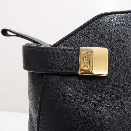 Furla Alice leather handbag used, black, 34cm