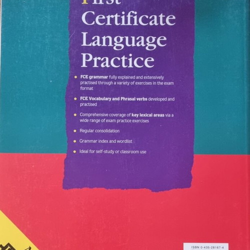 First Certificate Language Practice book new, English