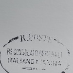 1917 Rare Italian Postal Stamp from Ioannina used, bronze
