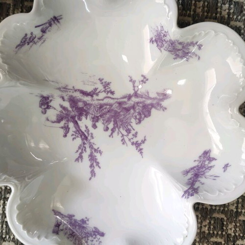 Limoges France decorative plate set like new with handle