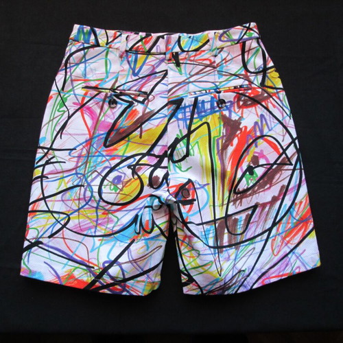Jeremy Scott shorts with colorful marker drawing, size IT 38/XS
