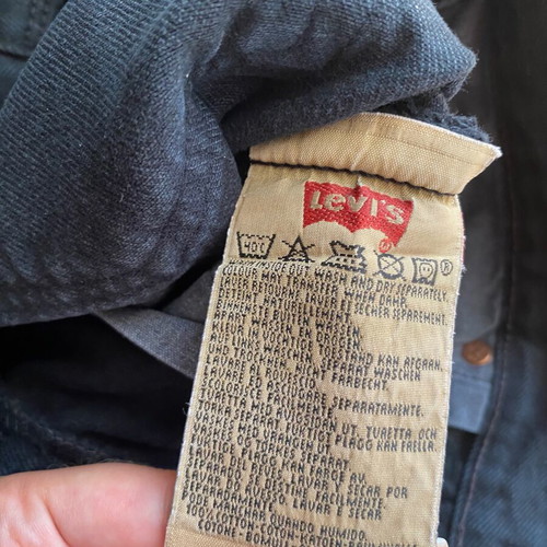 Levi's 501 Vintage Black Denim W34 L34 Made in USA 1997 like new