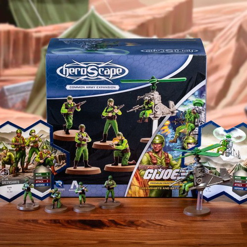 Hasbro Renegade Studios Heroscape GI Joe Greenshirts and Battle Copter Expansion new