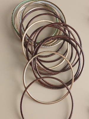 Silver and gold bracelets like new
