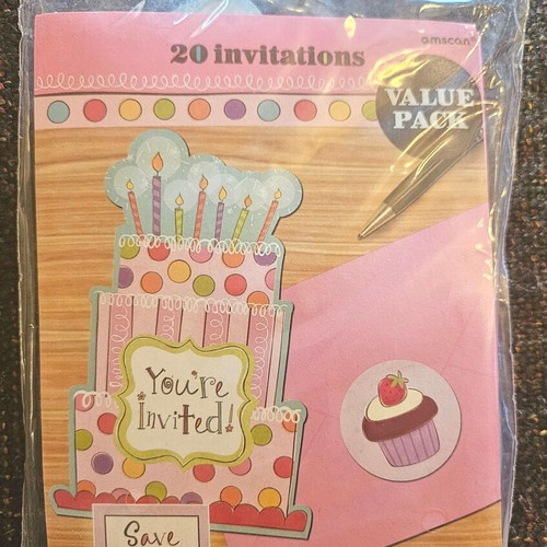 Party invitations new, pack of 20 pieces