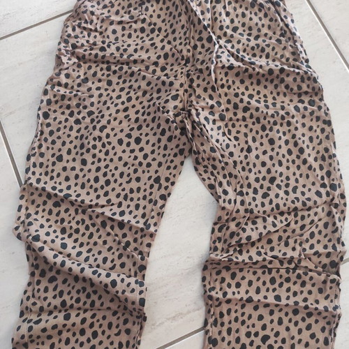 Girls' Leopard Print Pants H&M new, size 6-7 years, brown