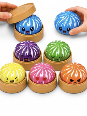 Taba World Mystery Bao Bun Stripes Squishy New, colorful, 8 cm
