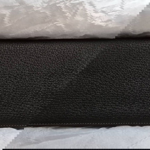 Alfred Dunhill портмоне ново, естествена кожа в черно със златисто лого