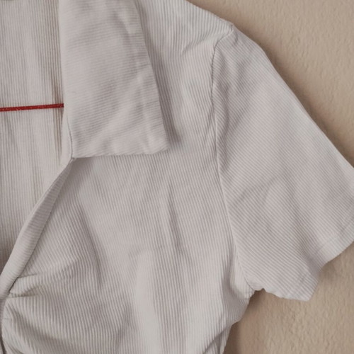 Terranova white ribbed top like new, size M