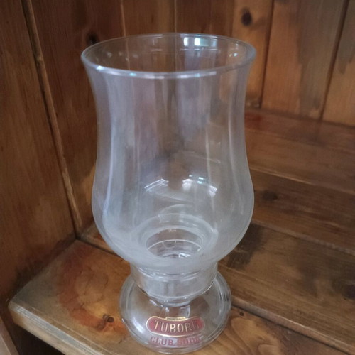 Tuborg glass tealight holder like new