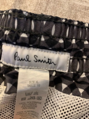 Paul Smith Optic Geometric ανδρικό μαγιό XL σαν καινούργιο μαύρο άσπρο