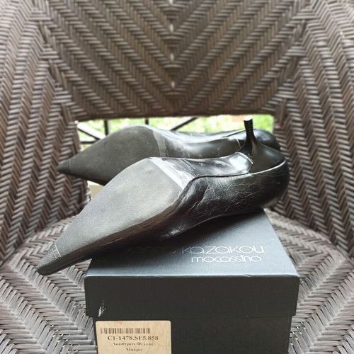 Xaris Kazakos leather pumps used, size 38, black
