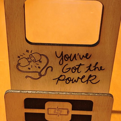 Wooden Hanging Phone Charging Stand for Wall Socket