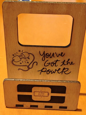 Wooden Hanging Phone Charging Stand for Wall Socket