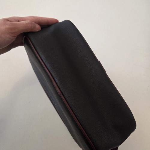 Ted Baker London Women's Cosmetic Bag like new, black with burgundy trim