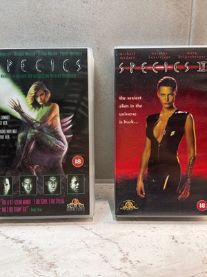 Species 1+2 VHS tapes like new, English versions without subtitles