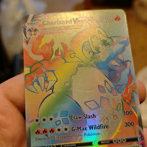 Charizard VMAX card used 074/073 with minor wear