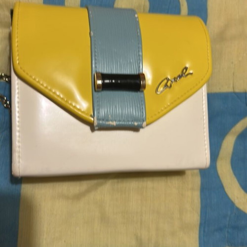 Axel bag used, crossbody, white with discoloration