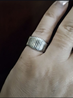 Chevalier steel adjustable ring silver, like new