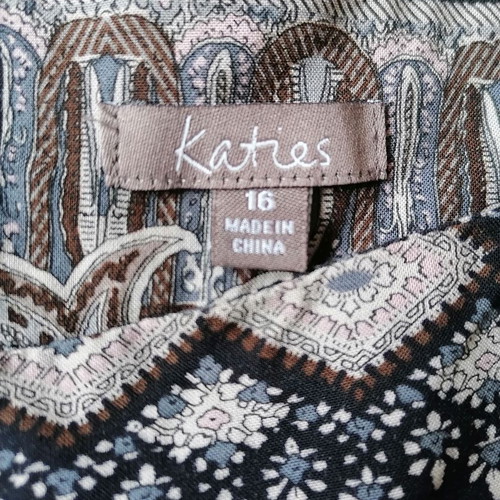 Katies viscose skirt XXL, black and brown