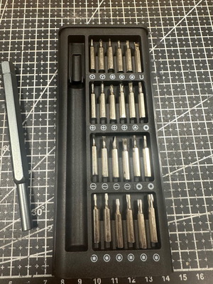 Precision screwdriver set used