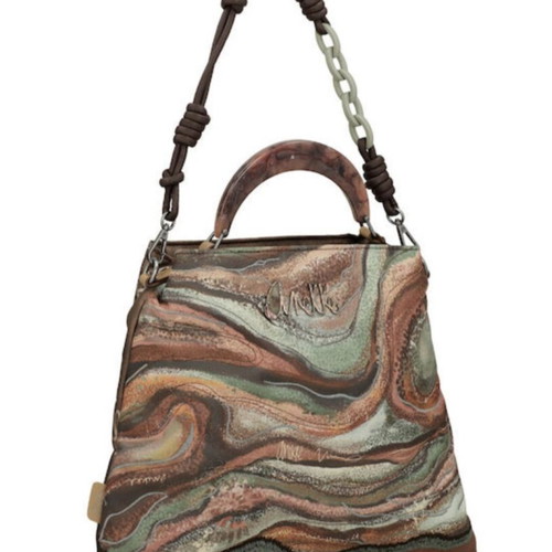 Anekke Shoulder Bag new, colorful with wooden handle