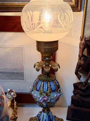 Sevres lamp used like new, height 53cm