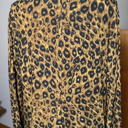 Leopard Print Shirt Tunic new, size M-L, viscose fabric