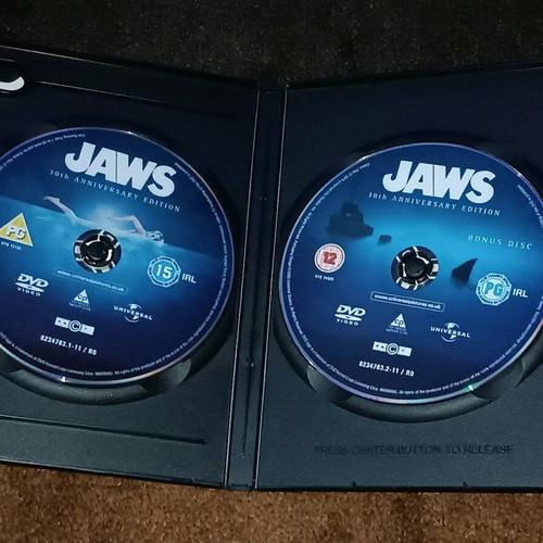 Jaws DVD used, 30th anniversary, 2 disc, Greek subtitles